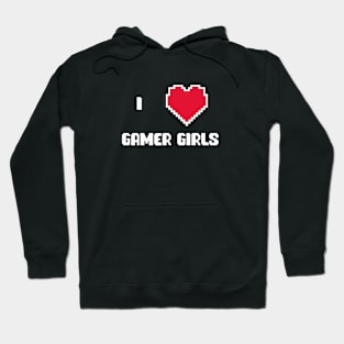 I Love Gamer Girls, Pixel Heart Hoodie
